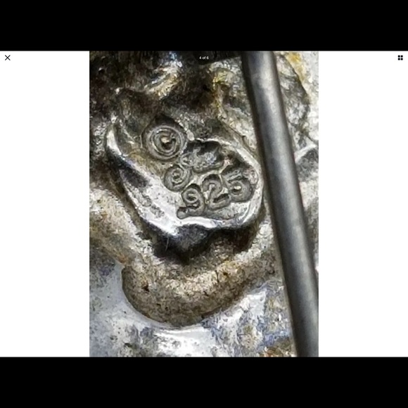 Vintage 925 stamped fairy sitting angel broach - Picture 4 of 6